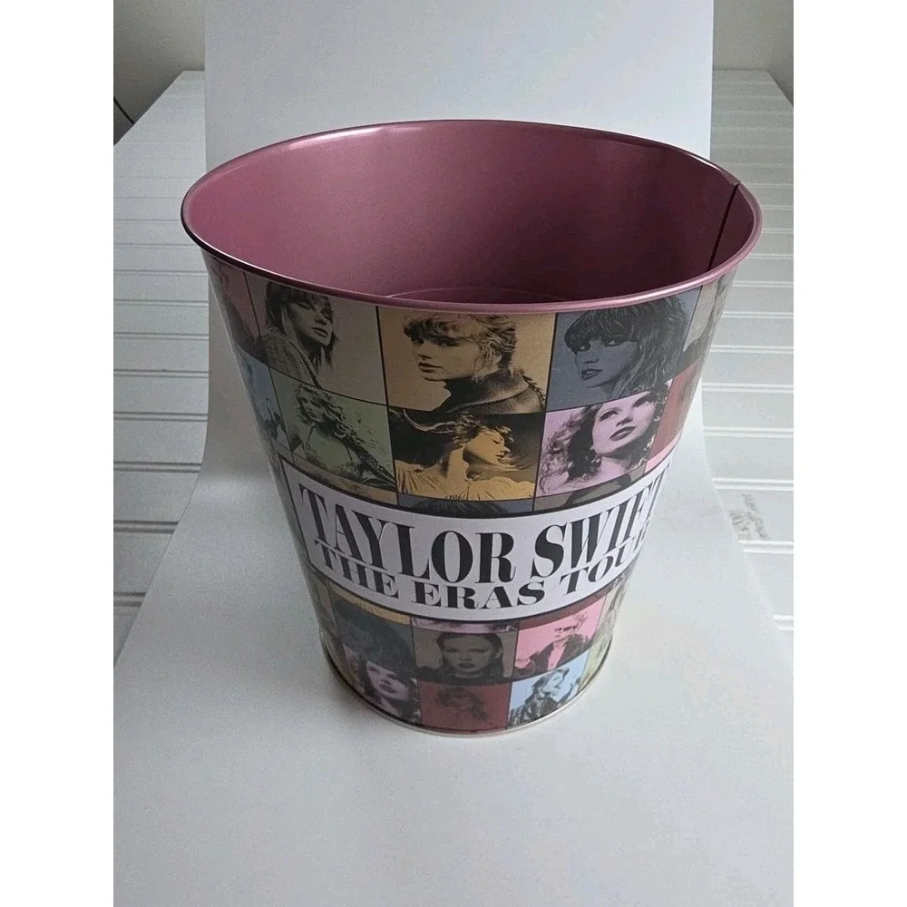 TAYLOR SWIFT ERAS TOUR AMC Popcorn Tin Bucket Trash Bin Collectible 8